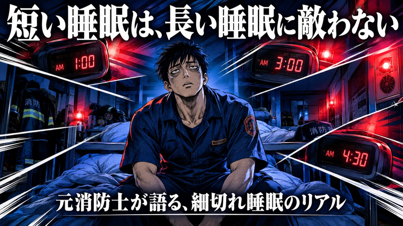 短い睡眠は長い睡眠に敵わない 元消防士が語る細切れ睡眠のリアル