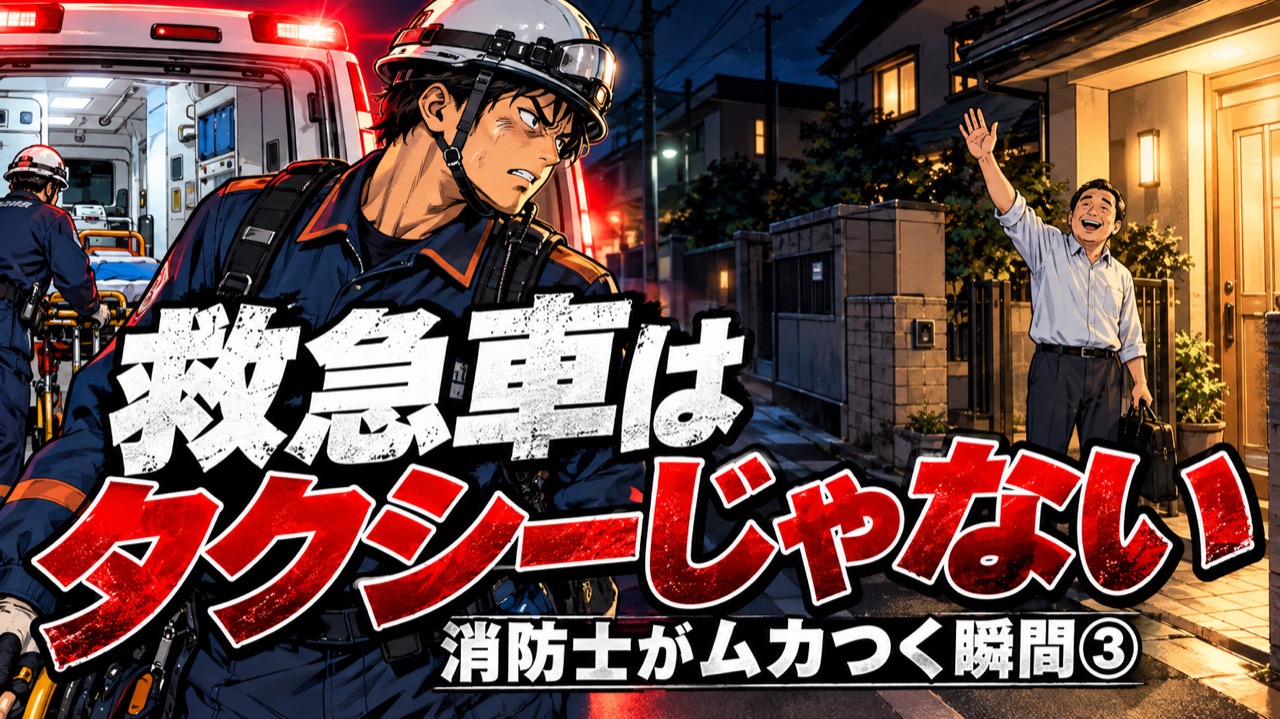 救急車はタクシーじゃない。消防士がムカつく瞬間③